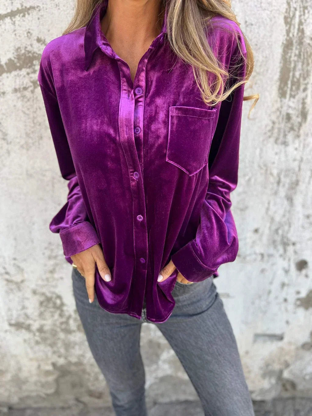 Thara | Blouse Élégante en Velours