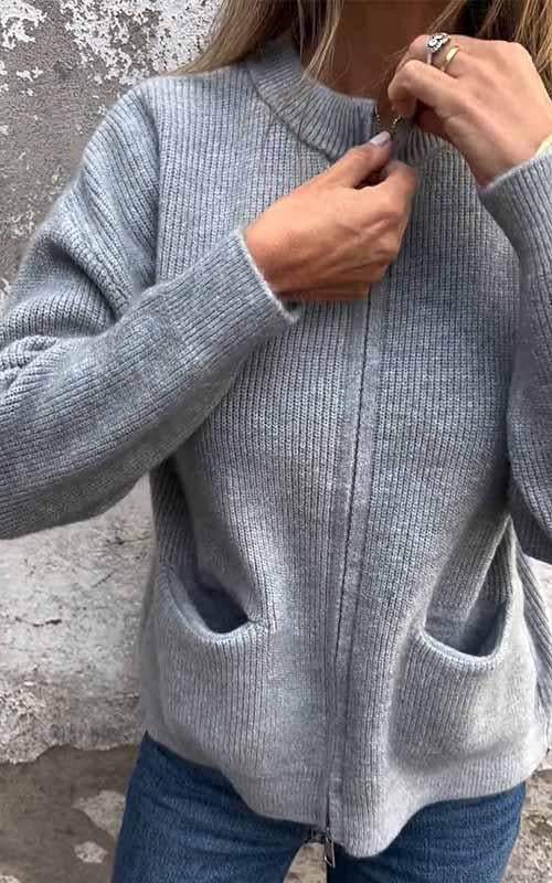 Michelle | Cardigan Zippé Douillet